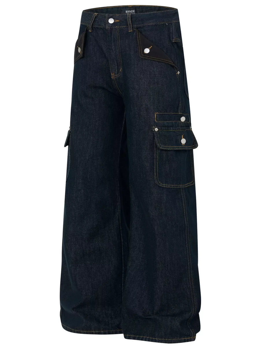 Vaqueros cargo de pierna ancha para hombre - alternate view