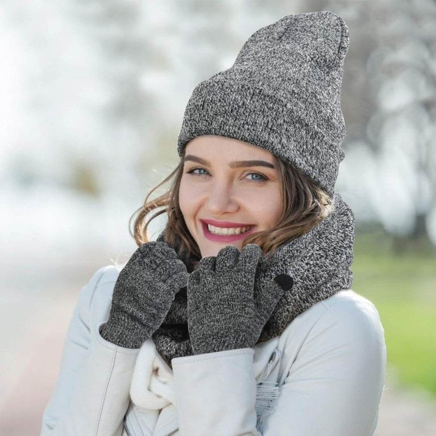 Unisex 3-Piece Χειμωνιάτικο Καπέλο, Scarf & Gloves σετ - alternate view