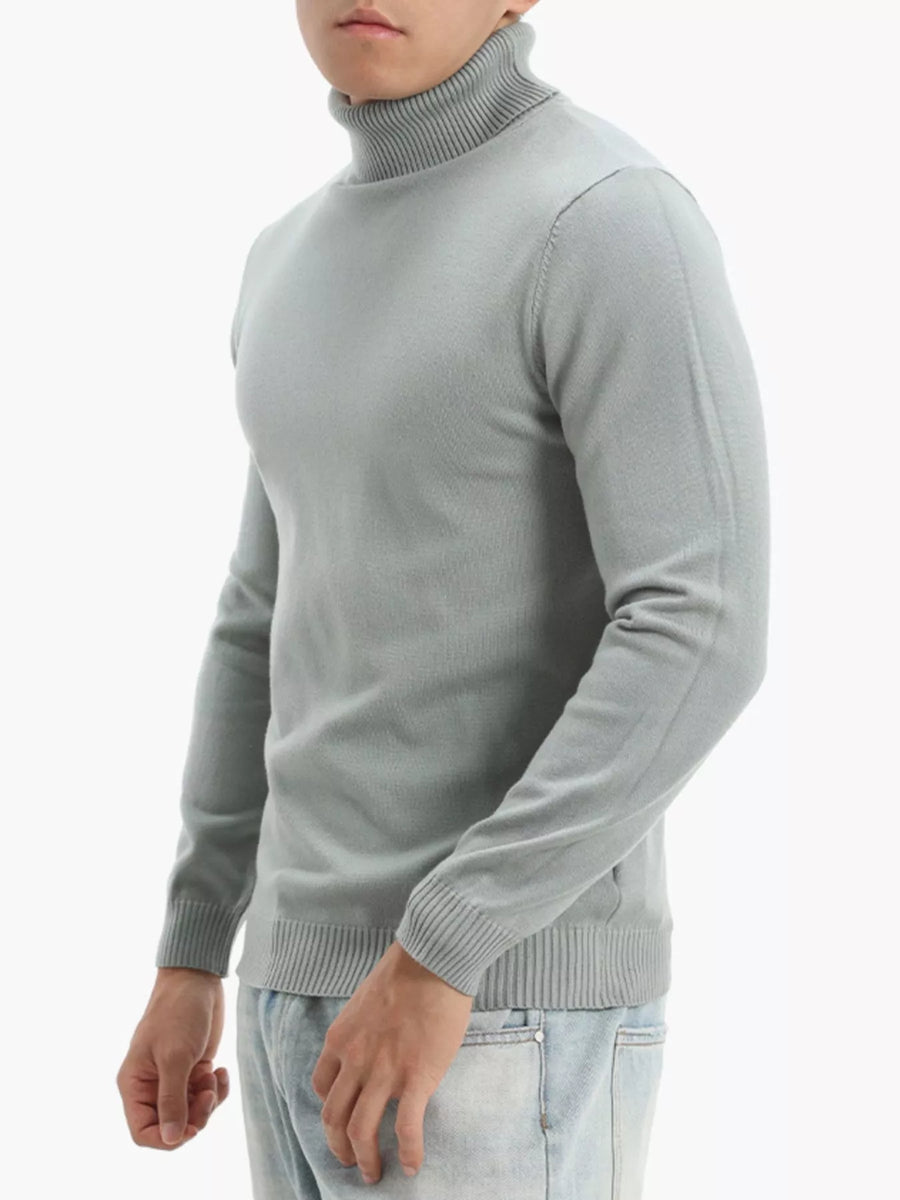 Jersey ajustado de cuello alto para hombre de talla grande - alternate view
