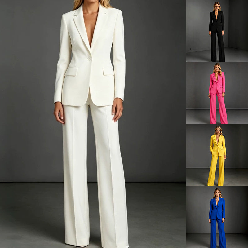 Conjunto de traje de dos piezas: americana entallada y pantalón de vestir