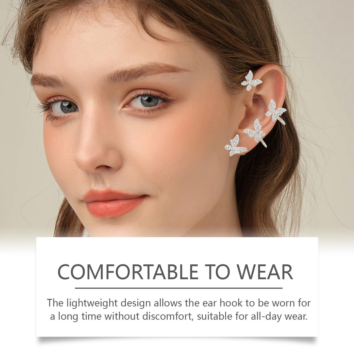 Shiny Bow Ear Clips