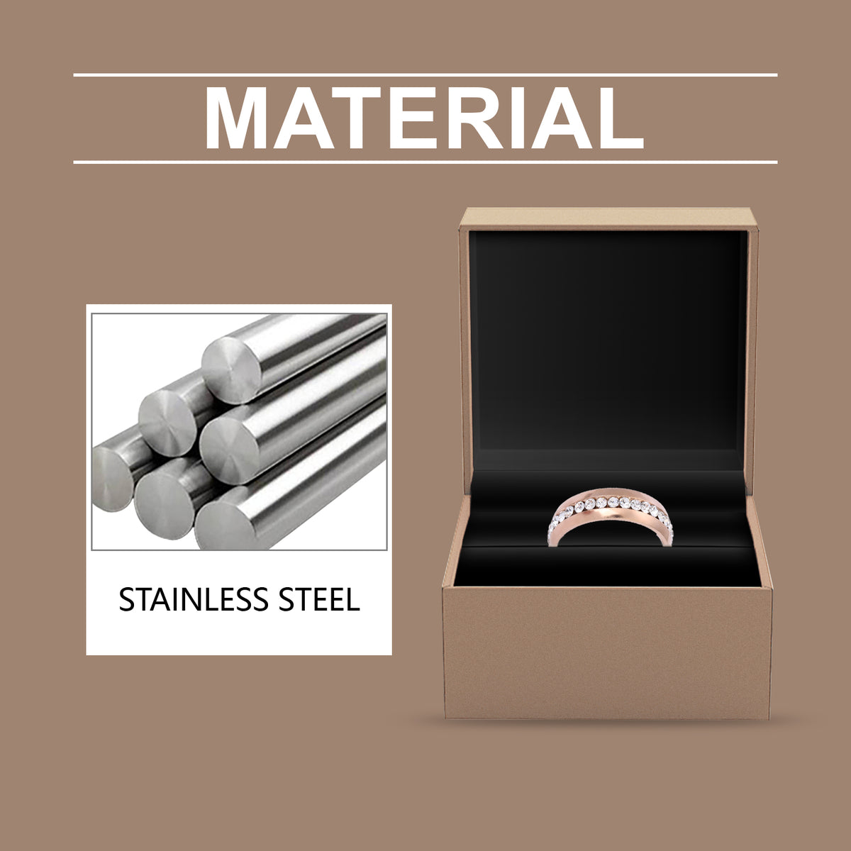 Rose Gold Stainless Steel Ring