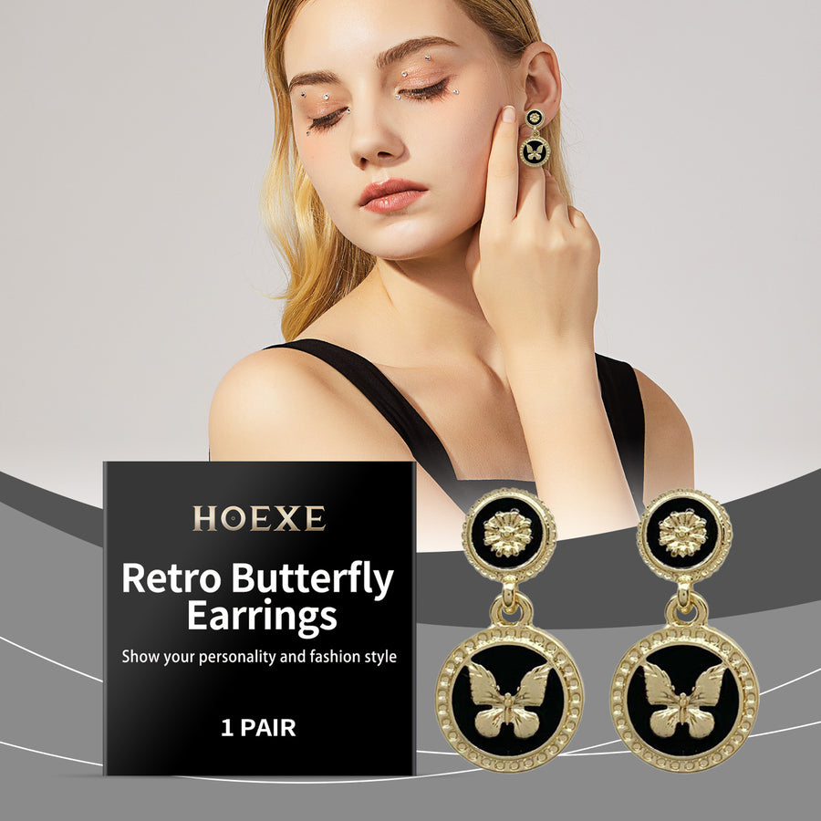Vintage Butterfly Earrings - alternate view
