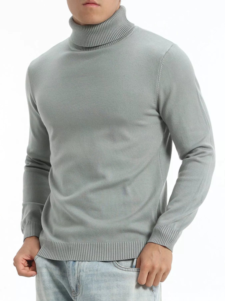 Jersey ajustado de cuello alto para hombre de talla grande