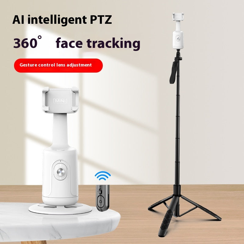 AI face tracking phone holder Tripod Edition White